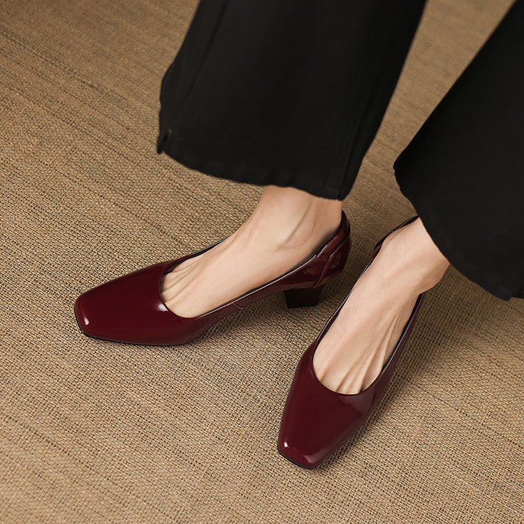 Elira Genuine Leather Heels