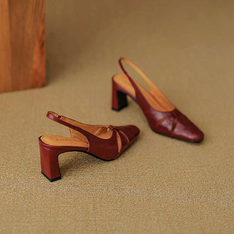 Harni Genuine Leather Heels
