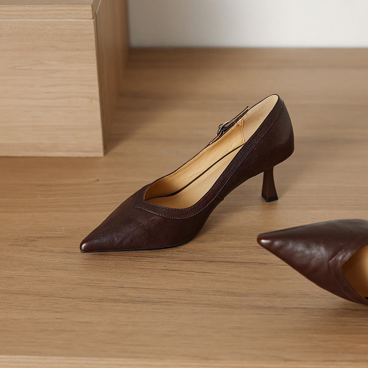 Valina Genuine Leather Heels