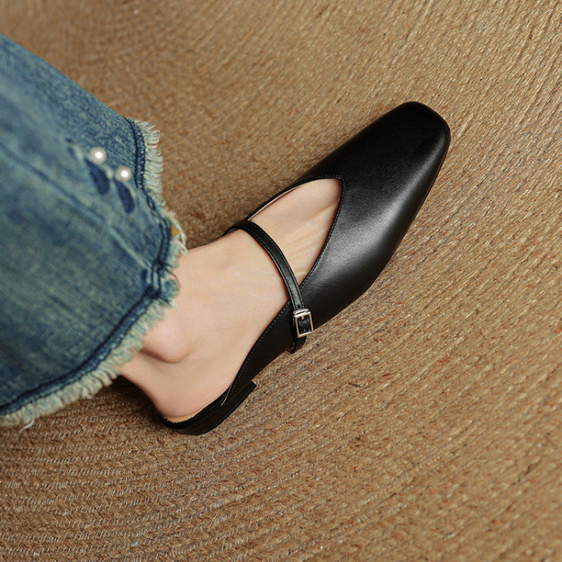 Marisol Genuine Leather Mules