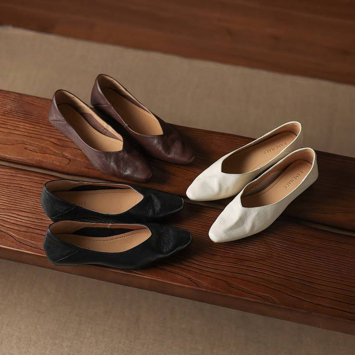 Nia Genuine Leather Flats