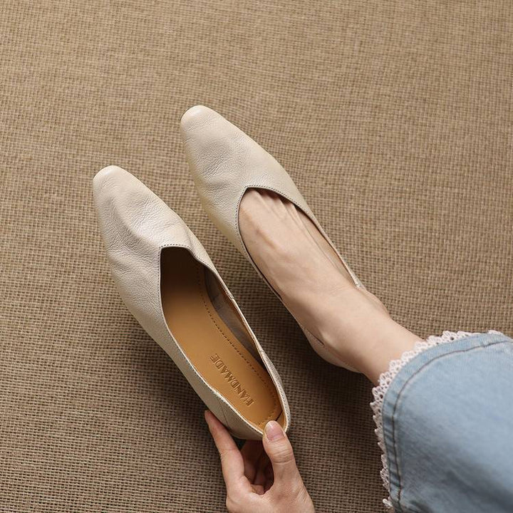 Nia Genuine Leather Flats