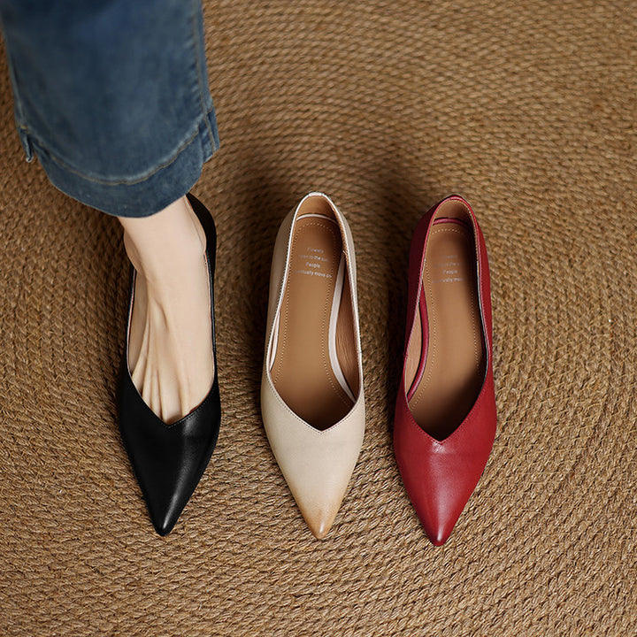 Loxey Genuine Leather Heels