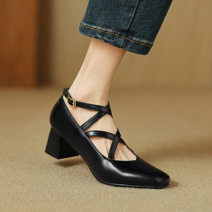 Elda Leather Heels