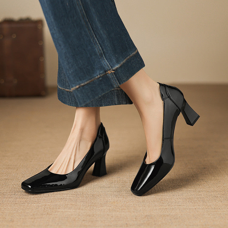 Elira Genuine Leather Heels