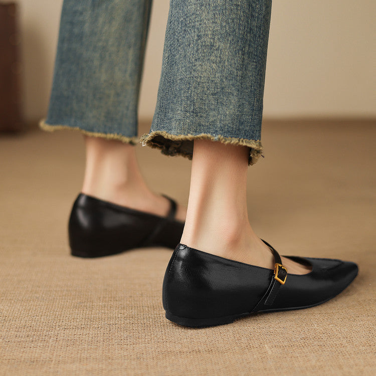 Yoria Genuine Leather Flats
