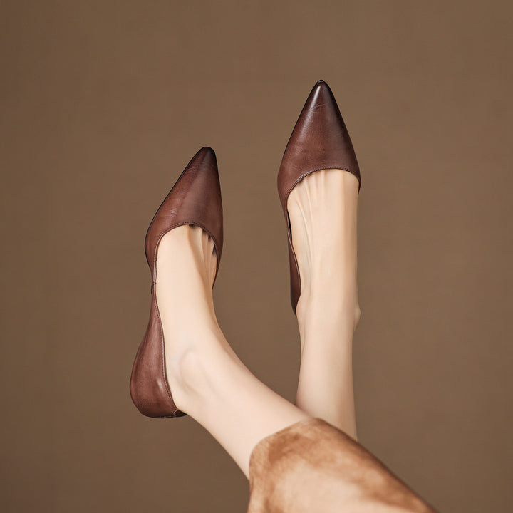 Sela Genuine Leather Flats