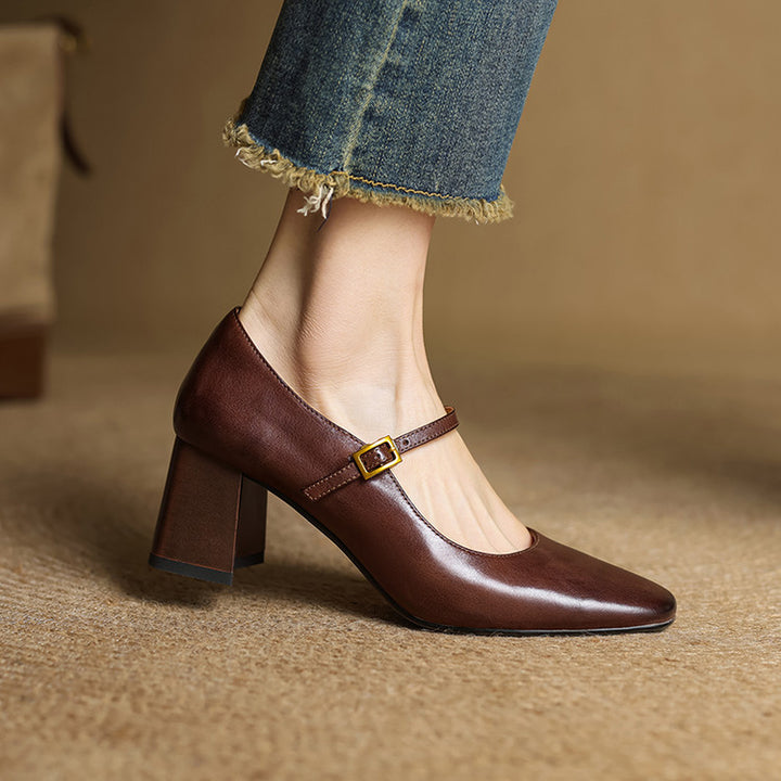 Sophia Genuine Leather Heels