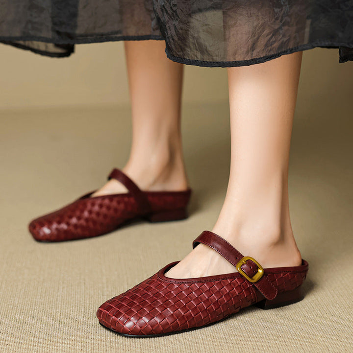 Teyli Genuine Leather Mules