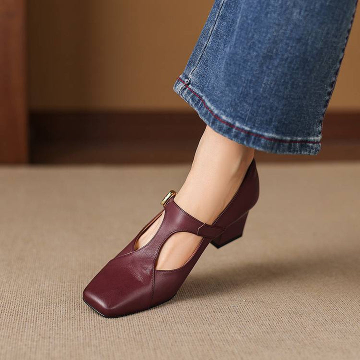 Zela Genuine Leather Heels