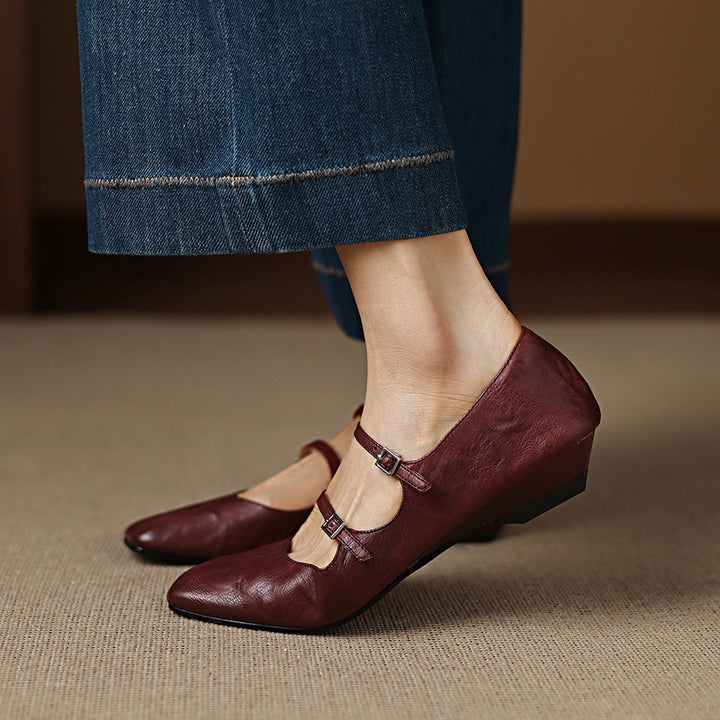 Zarya Genuine Leather Flats