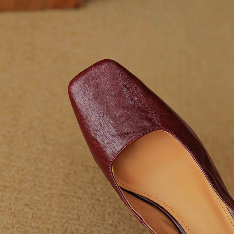 Nessa Genuine Leather Slingbacks