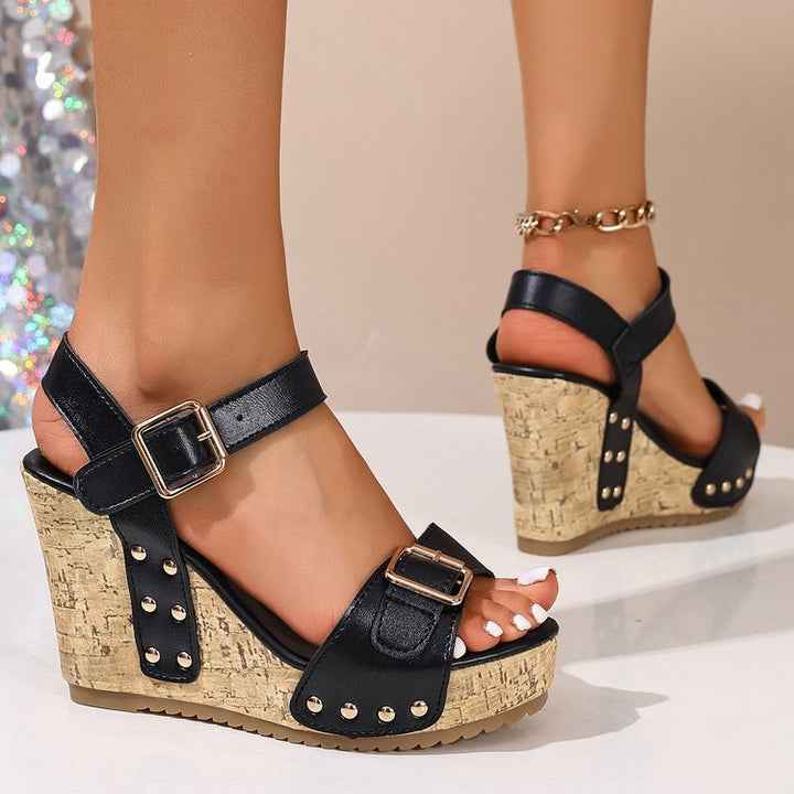 Dovia Leather Wedges