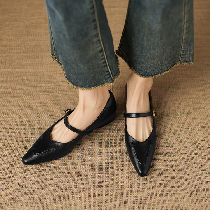 Yoria Genuine Leather Flats
