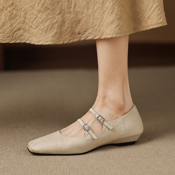 Zarya Genuine Leather Flats