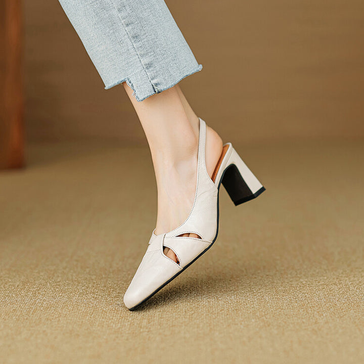 Harni Genuine Leather Heels