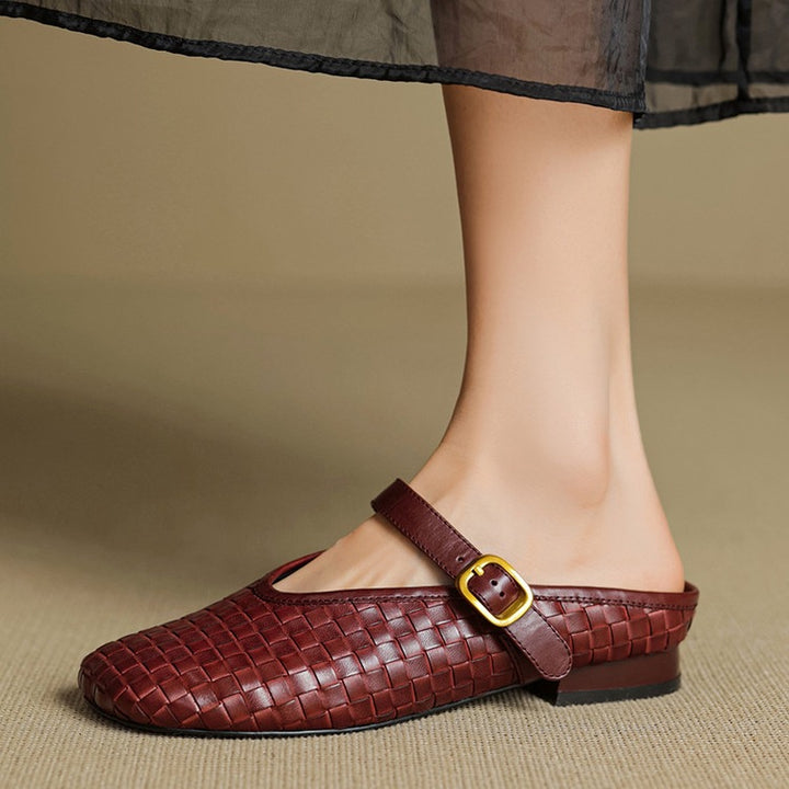Teyli Genuine Leather Mules