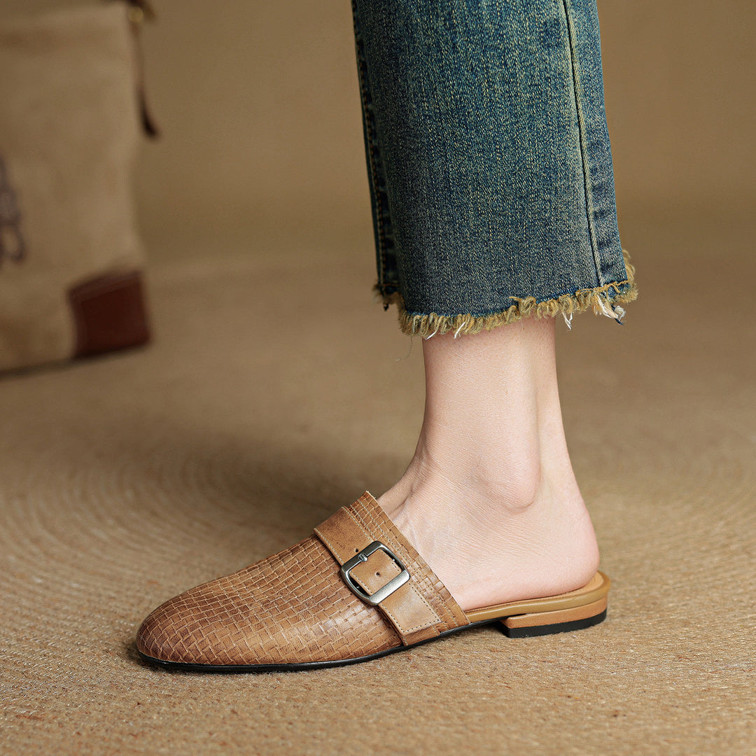 Sofia Genuine Leather Mules