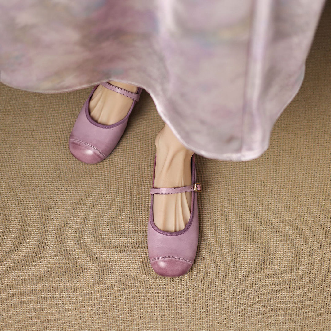 Derya Genuine Leather Flats