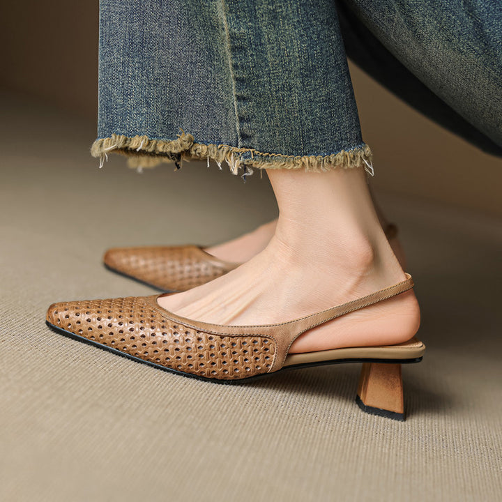 Aden Genuine Leather Slingbacks