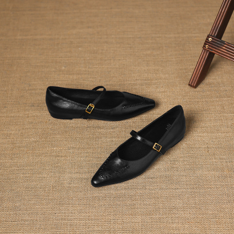 Yoria Genuine Leather Flats