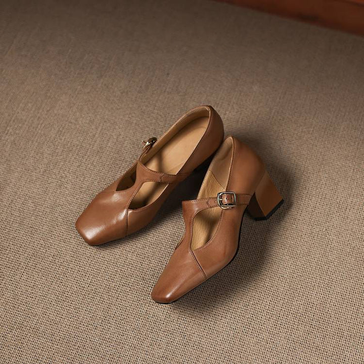 Zela Genuine Leather Heels