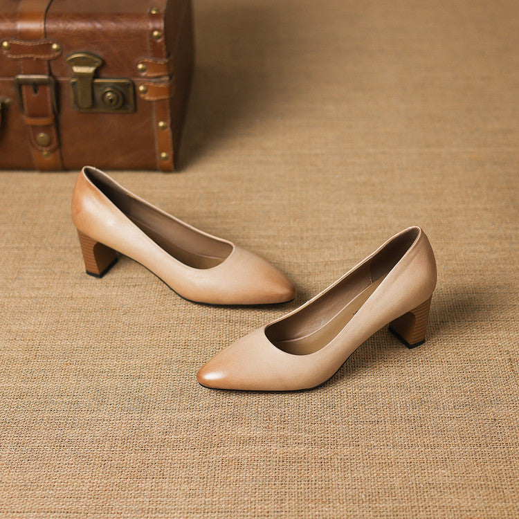 Narin Genuine Leather Heels