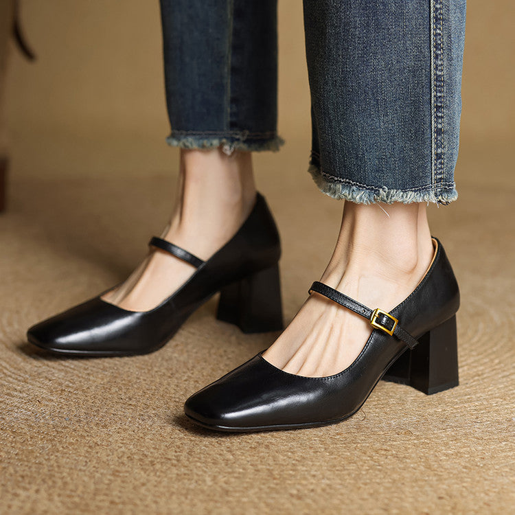 Sophia Genuine Leather Heels