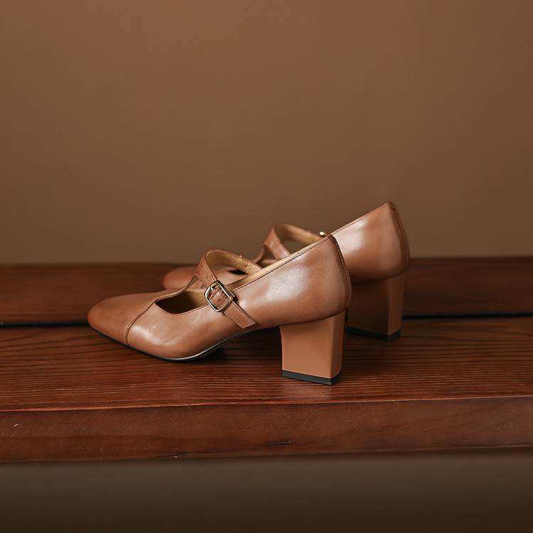 Zela Genuine Leather Heels