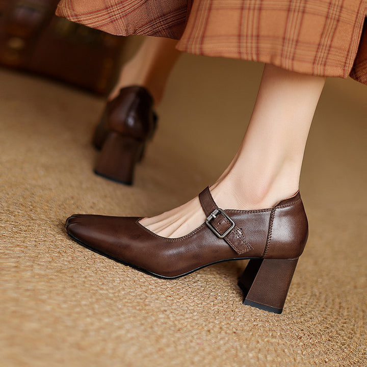 Nera Genuine Leather Heels