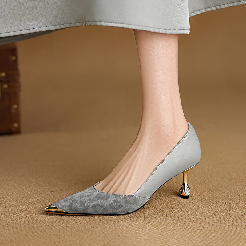 Venna Genuine Leather Heels