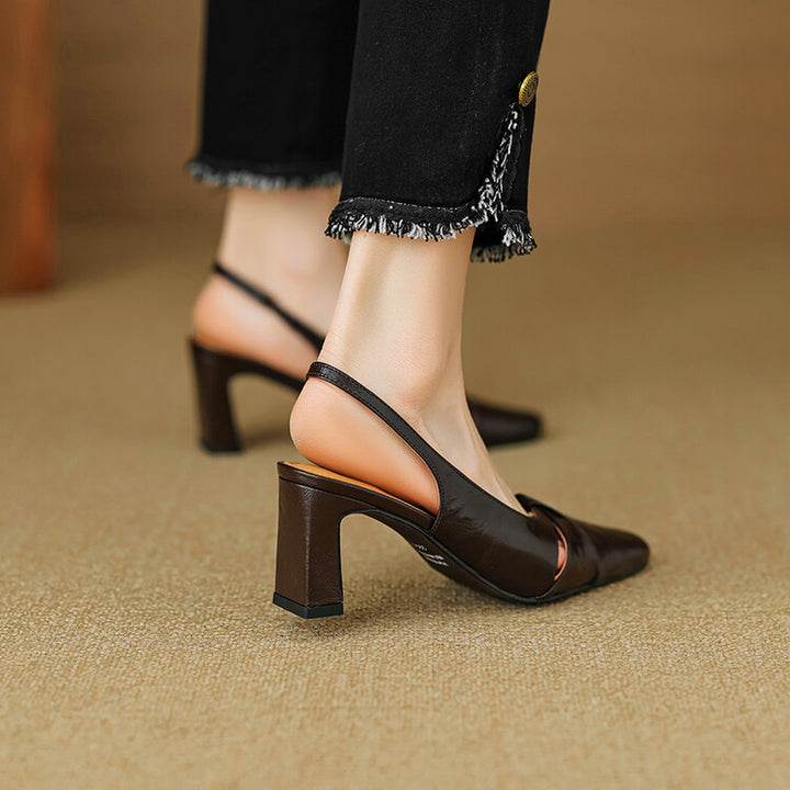 Harni Genuine Leather Heels