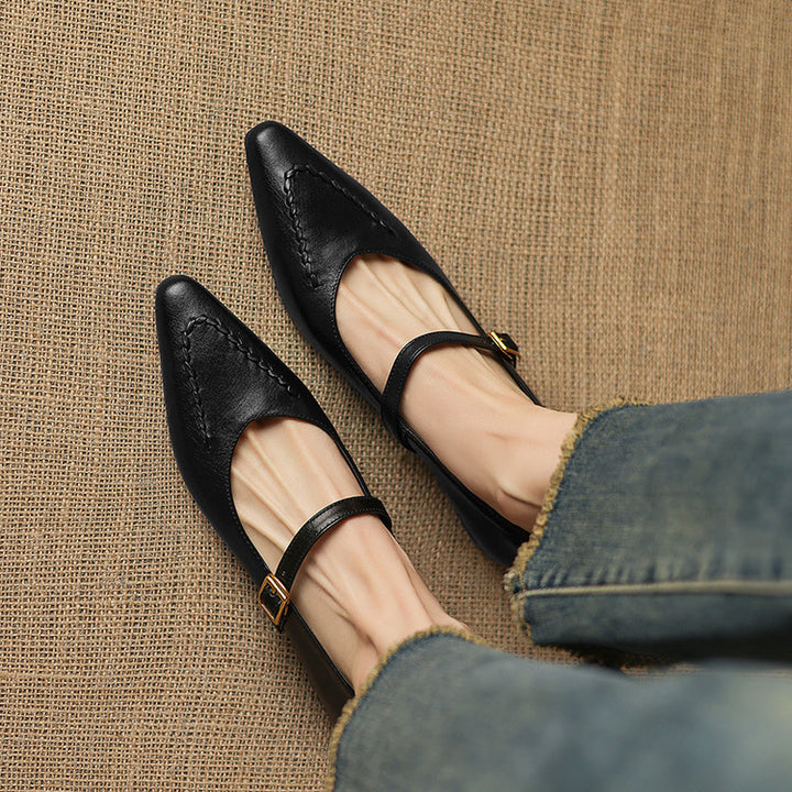 Yoria Genuine Leather Flats