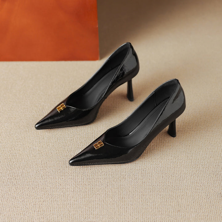 Delra genuine leather heels