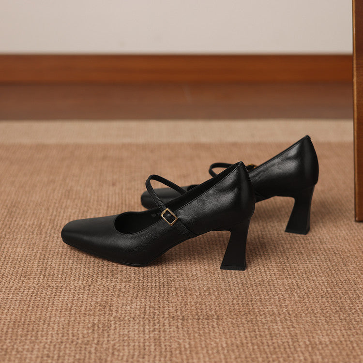 Amor Genuine Leather Heels