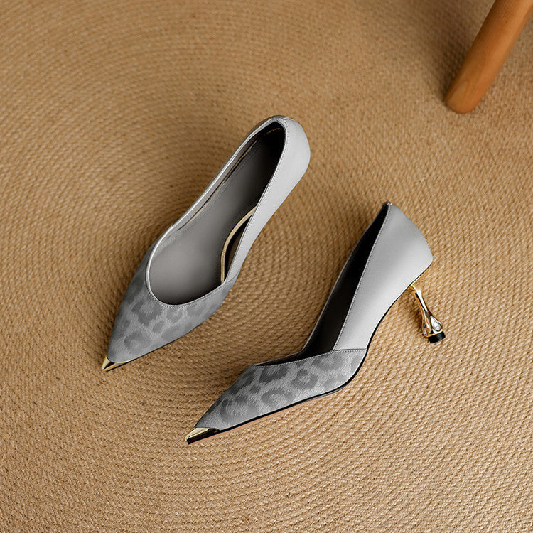 Venna Genuine Leather Heels