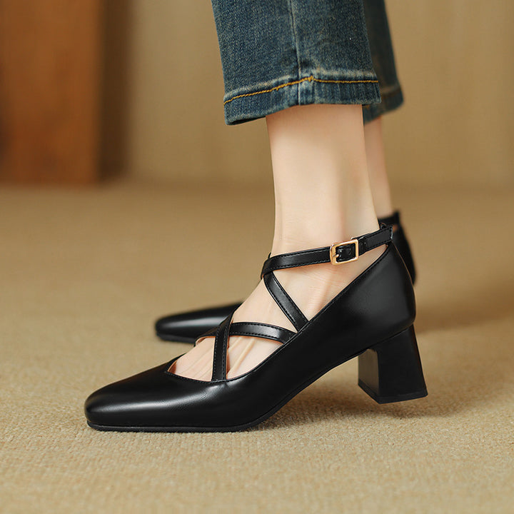 Elda Leather Heels