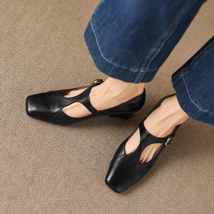 Zela Genuine Leather Heels