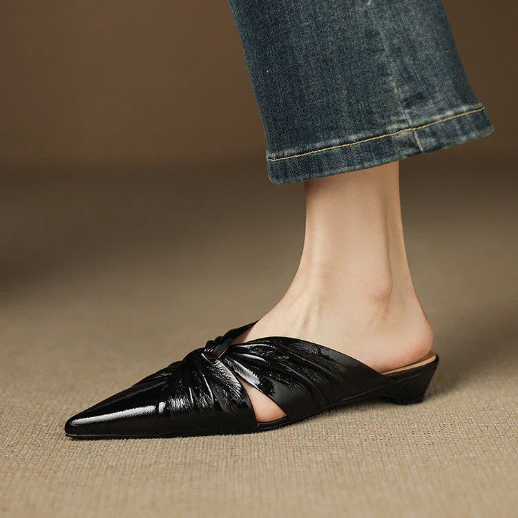 Zeva Genuine Leather Mules
