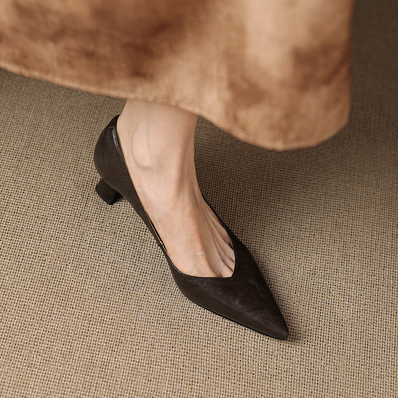 Esmer Genuine Leather Heels