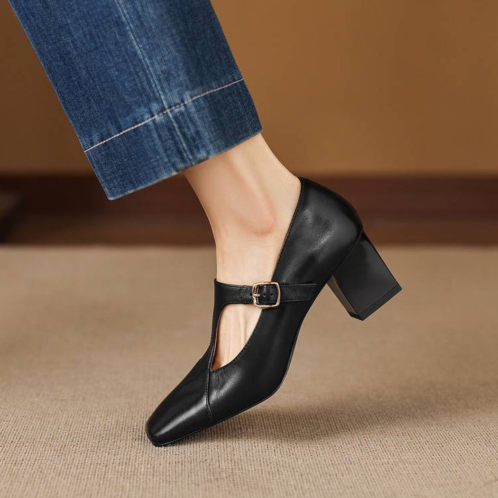 Zela Genuine Leather Heels