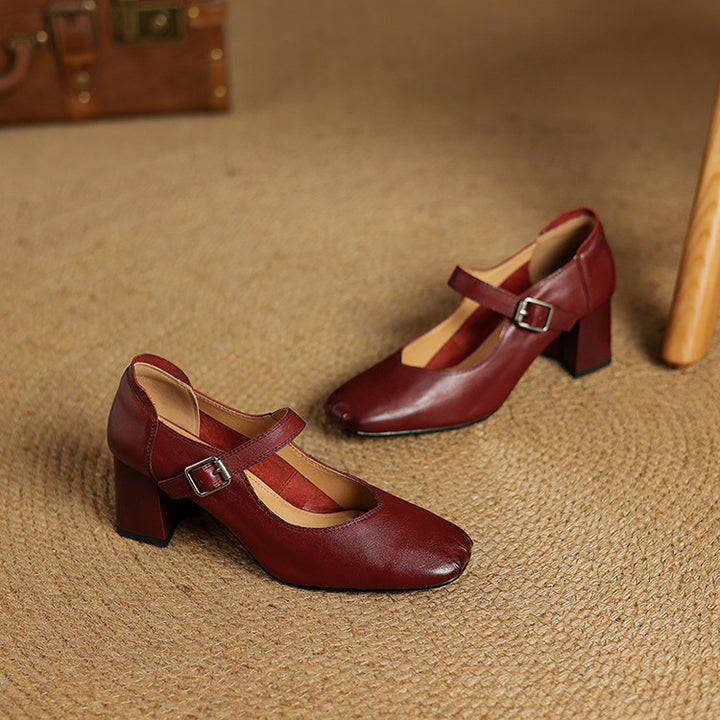 Nera Genuine Leather Heels