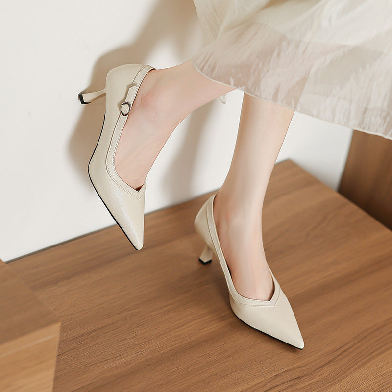 Valina Genuine Leather Heels