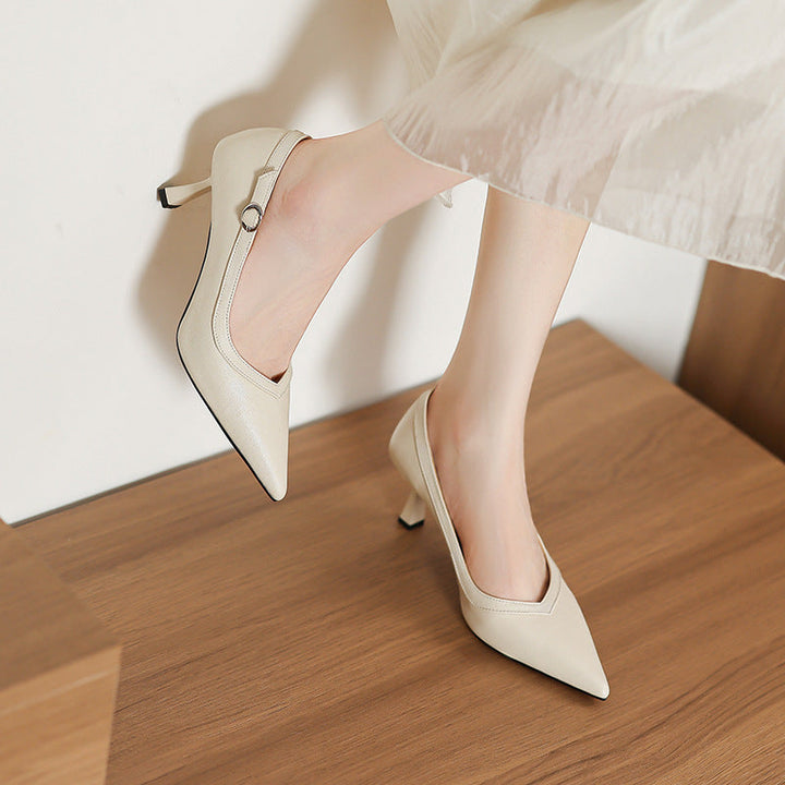 Valina Genuine Leather Heels