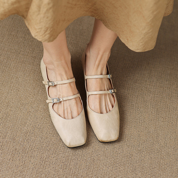Zarya Genuine Leather Flats