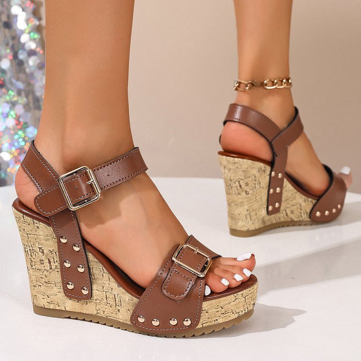 Dovia Leather Wedges