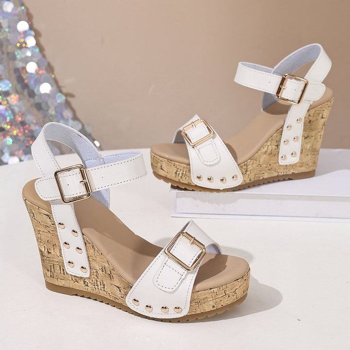 Dovia Leather Wedges