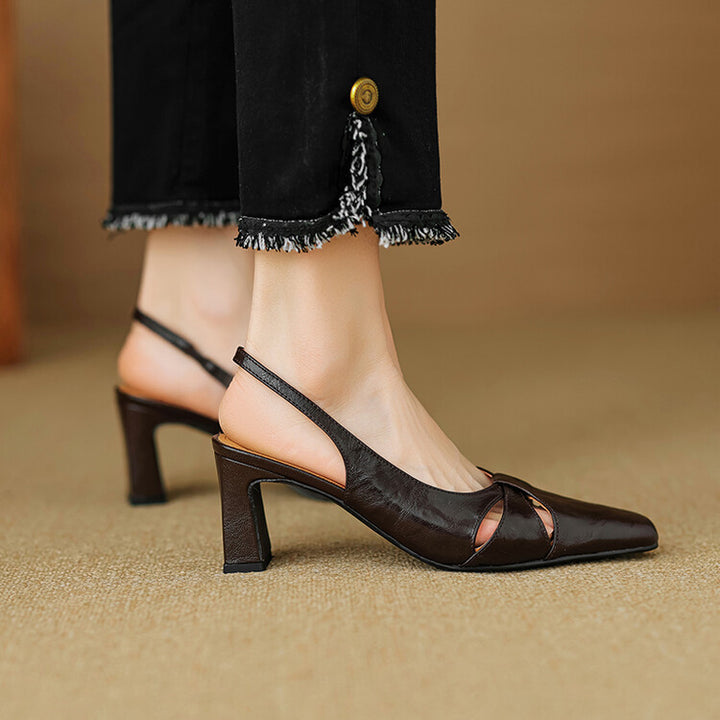 Harni Genuine Leather Heels