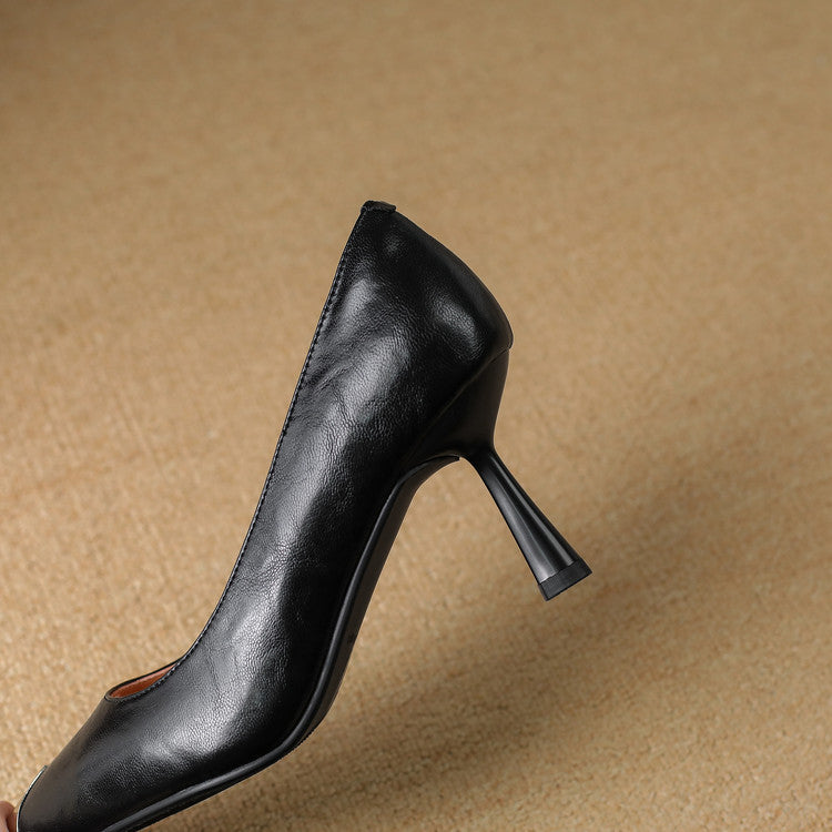 Zirea Genuine Leather Heels