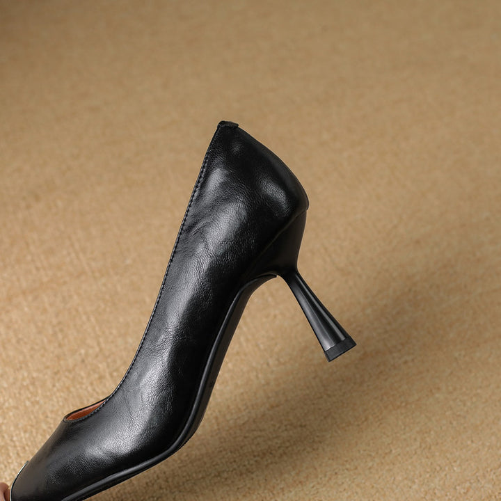Zirea Genuine Leather Heels
